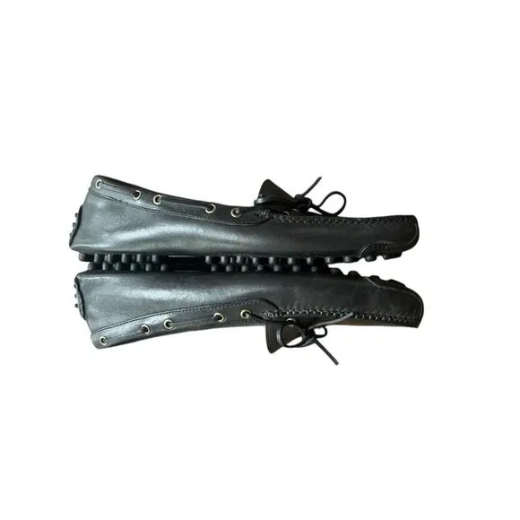 Cole Haan Gunnison II Black Leather Preppy Comfort Shoes 10.5 M Slip On Loafers