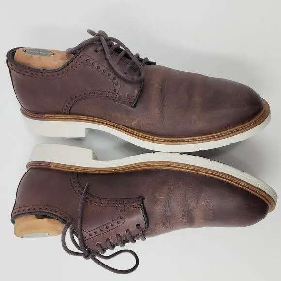 Cole Haan Loafers Men 10.5M Go To Plain Toe Derby Brown Leather Comfort C35083