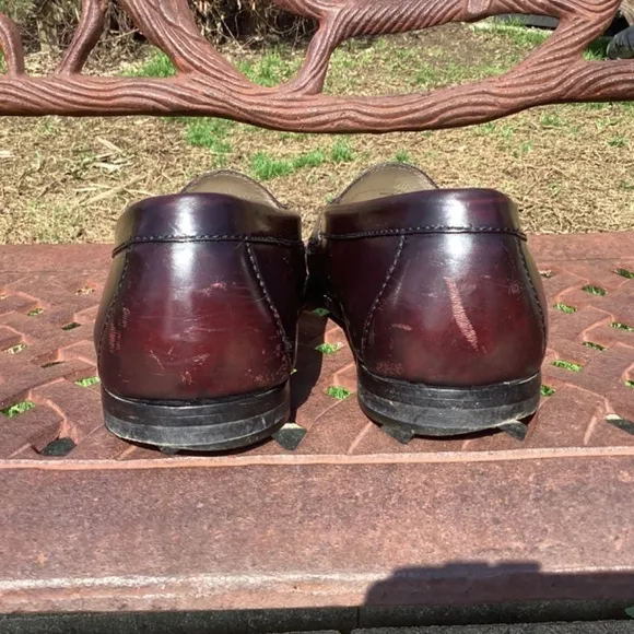Cole Haan Mahogany Brown Leather Tassel Loafers