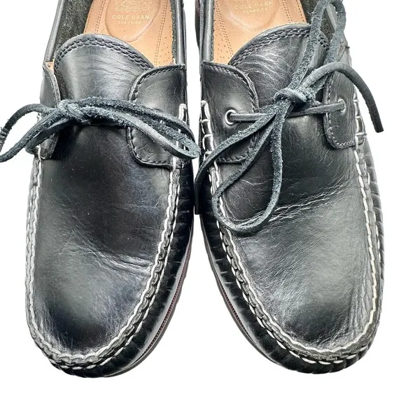 Cole Haan | Men | Grand OS Black Leather Lug Sole Loafers | Size 11 M