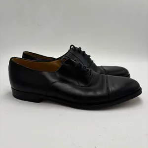 Cole Haan Men’s 9.5 Black Leather Cap Toe Lace Up Loafers