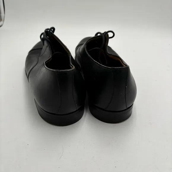 Cole Haan Men’s 9.5 Black Leather Cap Toe Lace Up Loafers