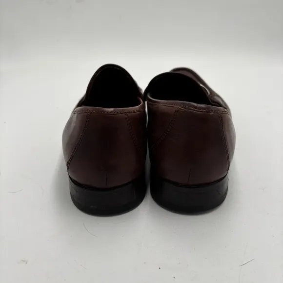 Cole Haan Men’s 9.5 Brown Leather Horsebit Ascot Slip On Loafers