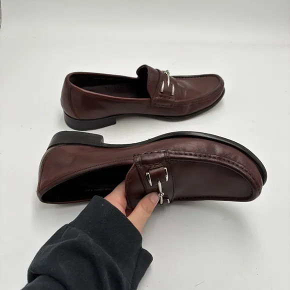 Cole Haan Men’s 9.5 Brown Leather Horsebit Ascot Slip On Loafers
