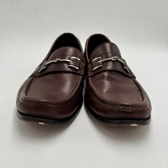 Cole Haan Men’s 9.5 Brown Leather Horsebit Ascot Slip On Loafers