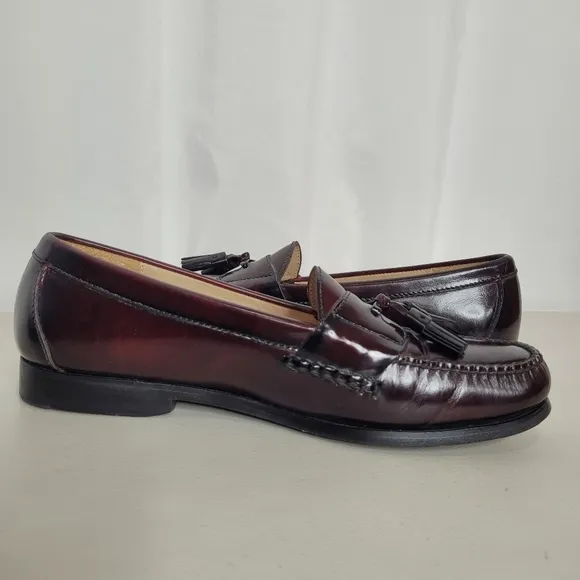 Cole Haan Men's Burgandy Pinch Tassel Loafers - Size 9.5 D