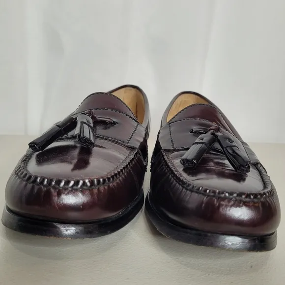Cole Haan Men's Burgandy Pinch Tassel Loafers - Size 9.5 D