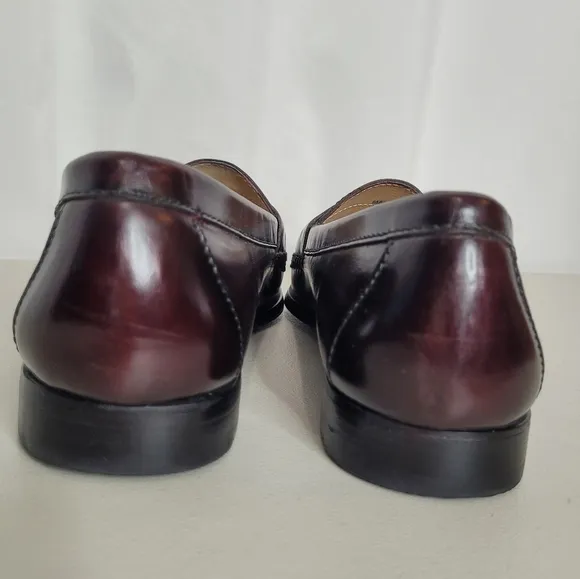 Cole Haan Men's Burgandy Pinch Tassel Loafers - Size 9.5 D