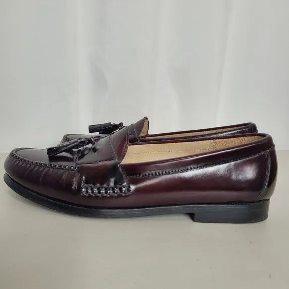 Cole Haan Men's Burgandy Pinch Tassel Loafers - Size 9.5 D