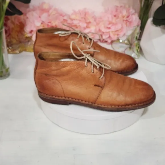 Cole Haan Mens Glenn Leather Chukka Ankle Boot Buckskin Brown Sz 9M