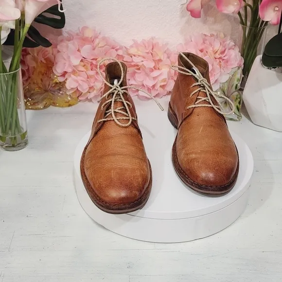 Cole Haan Mens Glenn Leather Chukka Ankle Boot Buckskin Brown Sz 9M