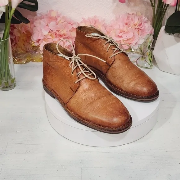 Cole Haan Mens Glenn Leather Chukka Ankle Boot Buckskin Brown Sz 9M