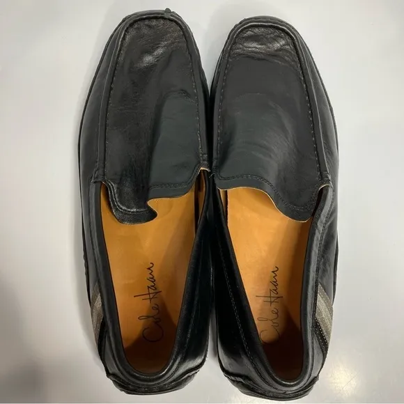 Cole Haan Nike air black leather loafers size 12
