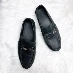 Cole Haan Somerset Black Leather Buckle Loafers 10