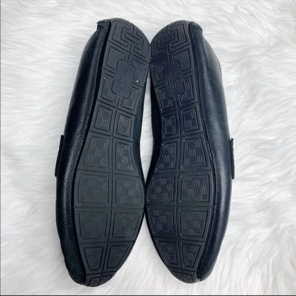 Cole Haan Somerset Black Leather Buckle Loafers 10