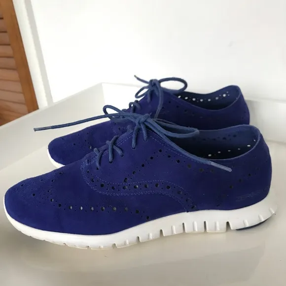 Cole Haan Suede ZeroGrand Wingtip Oxford Sneakers