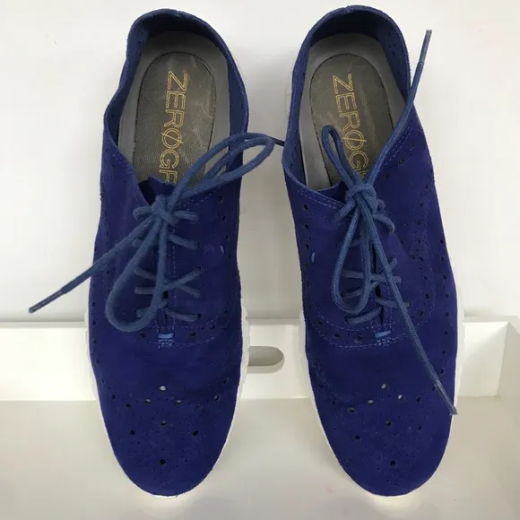Cole Haan Suede ZeroGrand Wingtip Oxford Sneakers