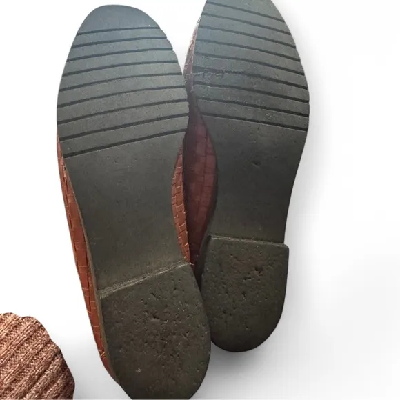 Cole Haan Woven Vintage Leather Flats Brown Loafers Size 9.5 AA