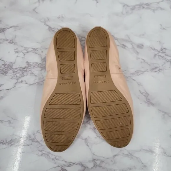 Cole Haan Women's York Ballet Flat Nude Leather Women's Size 7