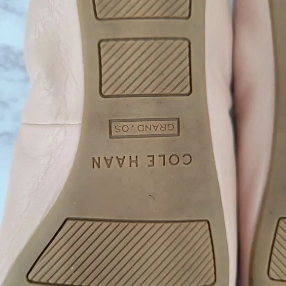 Cole Haan Women's York Ballet Flat Nude Leather Women's Size 7