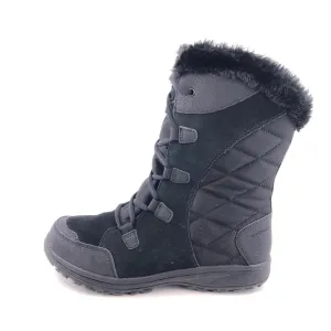 Columbia Ice Maiden II Black Leather Winter Snow Boots 8.5