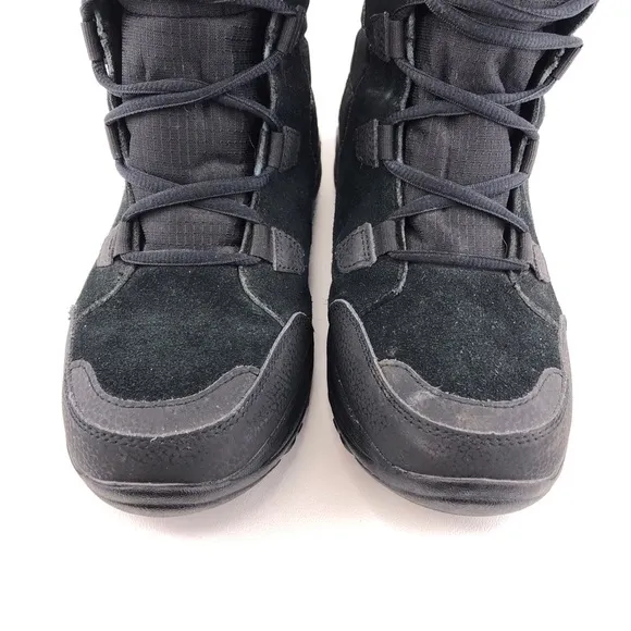Columbia Ice Maiden II Black Leather Winter Snow Boots 8