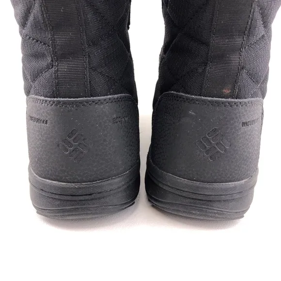 Columbia Ice Maiden II Black Leather Winter Snow Boots 8