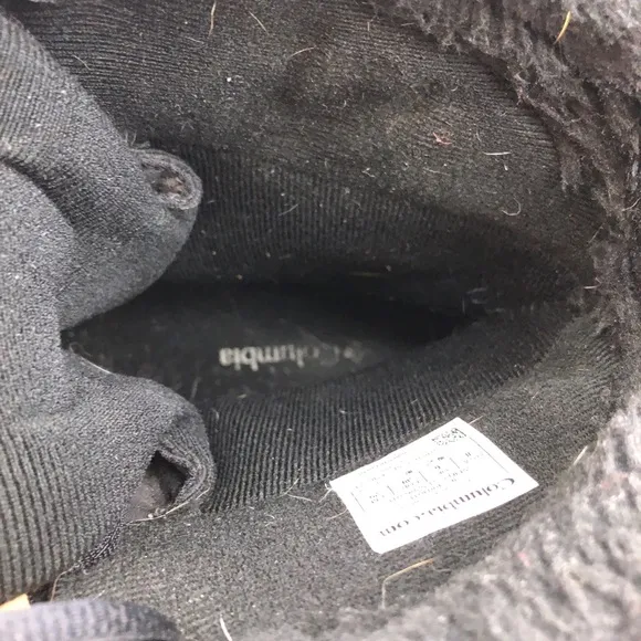 Columbia Ice Maiden II Black Leather Winter Snow Boots 8