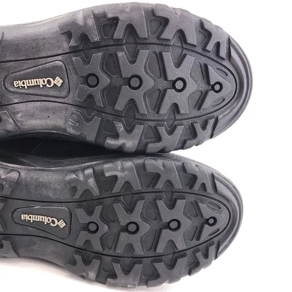 Columbia Ice Maiden II Black Leather Winter Snow Boots 8