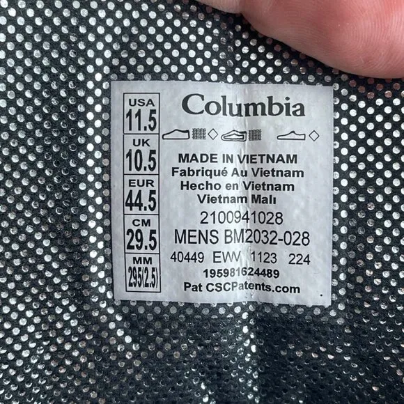 Columbia Mens Expeditionist Protect Omni-Heat Black, 11.5 NWB S056