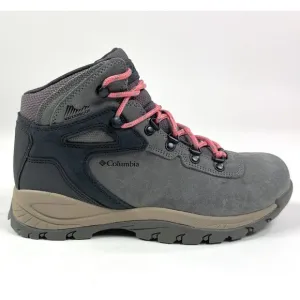 Columbia Newton Ridge Plus Waterproof Amped Women 8 Wide Gray Hiking Boots New