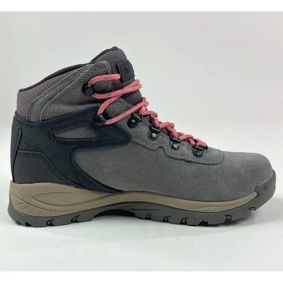 Columbia Newton Ridge Plus Waterproof Amped Women 8 Wide Gray Hiking Boots New