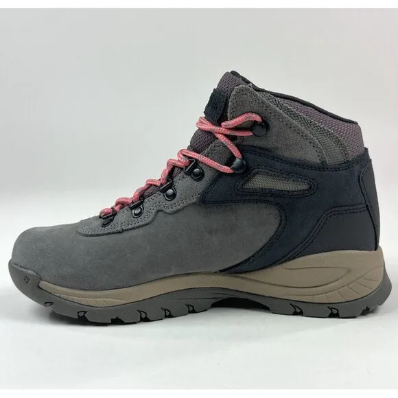 Columbia Newton Ridge Plus Waterproof Amped Women 8 Wide Gray Hiking Boots New