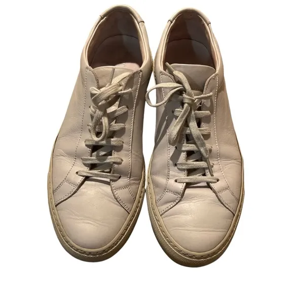 Common Projects achille white leather sneakers size 39 8.5 luxury comfort