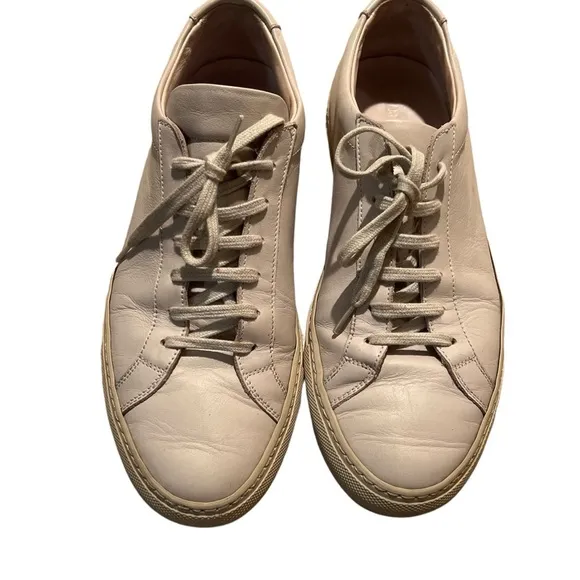 Common Projects achille white leather sneakers size 39 8.5 luxury comfort