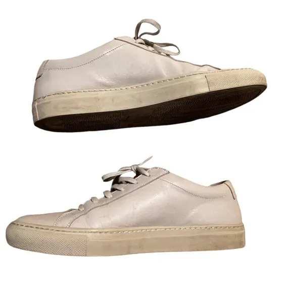 Common Projects achille white leather sneakers size 39 8.5 luxury comfort