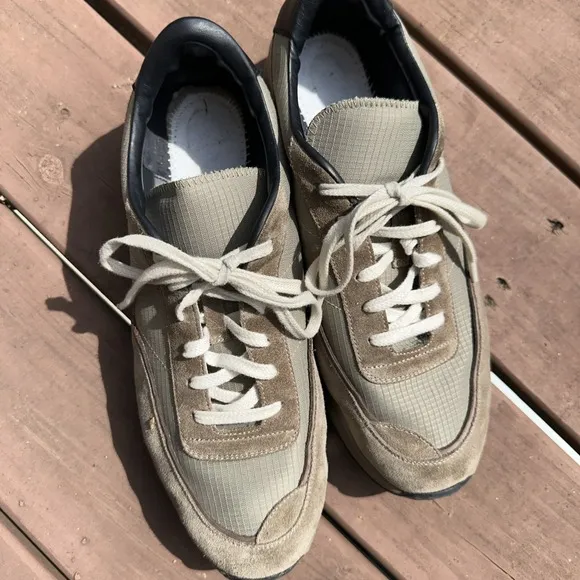 Common Projects Men Sz 44/US 11 Track 80 Suede Tech Fabric Sneakers 2349 44 4874