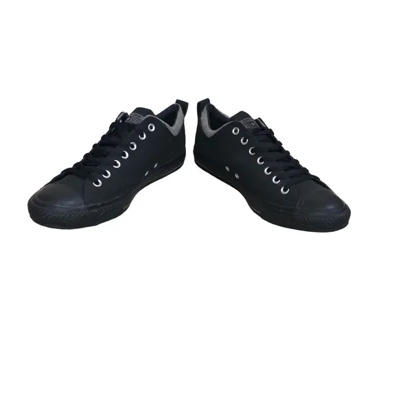 Converse All Star 131306C Black/Grey Faux Suede Low Dual Collar Sneakers