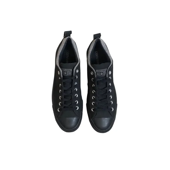 Converse All Star 131306C Black/Grey Faux Suede Low Dual Collar Sneakers
