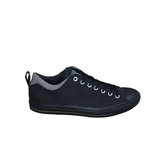Converse All Star 131306C Black/Grey Faux Suede Low Dual Collar Sneakers