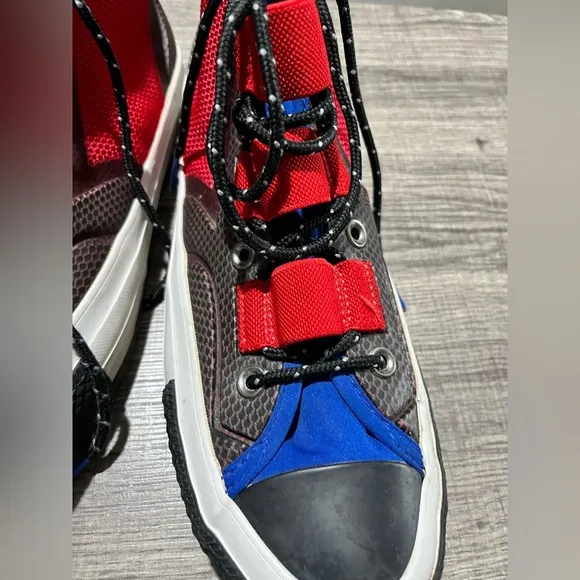 Converse All Star Tech Hiker High Enamel Red Blue Chuck Taylor 70 Sneakers M 9.5