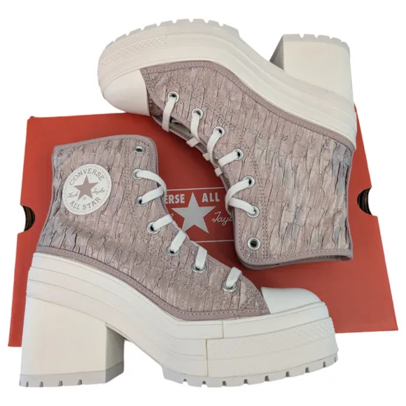 Converse Chuck 70 De Luxe Heel Platform Sneaker Satin Pink Chaotic Neutral 7 NEW