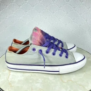 Converse Chuck Taylor All-Star Tulle Tongue Sneakers Girl's 5 Low-top Rare Shoes