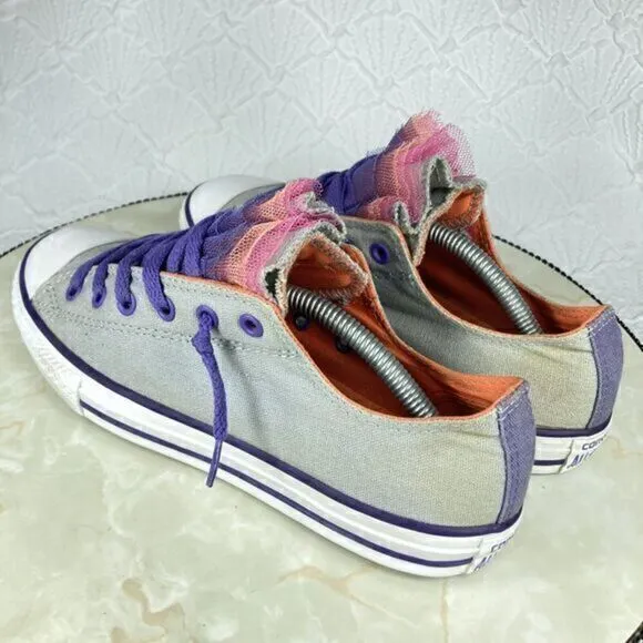 Converse Chuck Taylor All-Star Tulle Tongue Sneakers Girl's 5 Low-top Rare Shoes