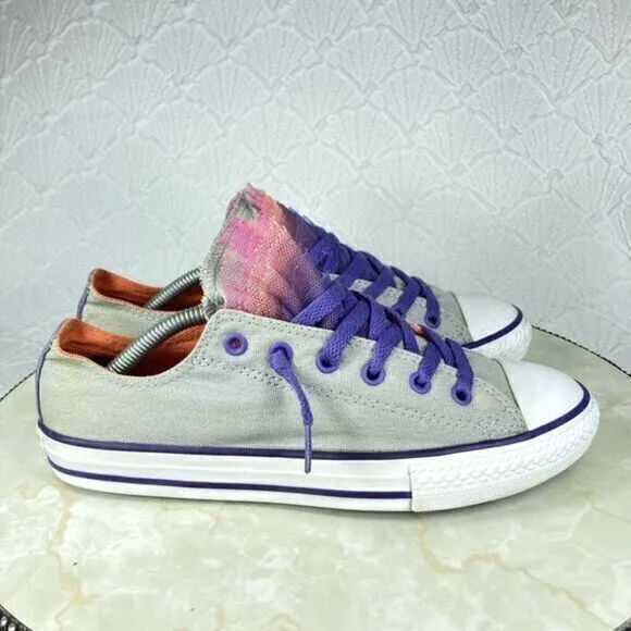 Converse Chuck Taylor All-Star Tulle Tongue Sneakers Girl's 5 Low-top Rare Shoes