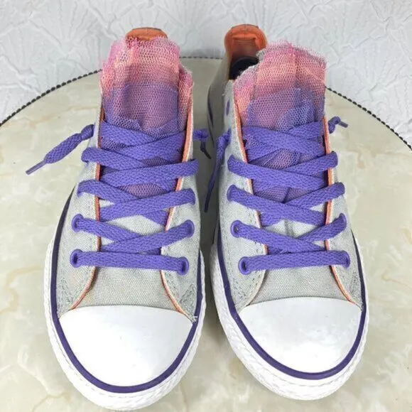 Converse Chuck Taylor All-Star Tulle Tongue Sneakers Girl's 5 Low-top Rare Shoes