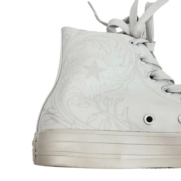 Converse Men's CTAS Laser Tech Tuff High Top Silver/Mouse Sneakers 155183C Sz 7