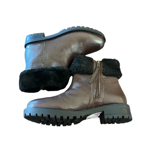 Cougar Kendal Dark Brown Leather Cold Weather Waterproof Winter Boots NEW 7