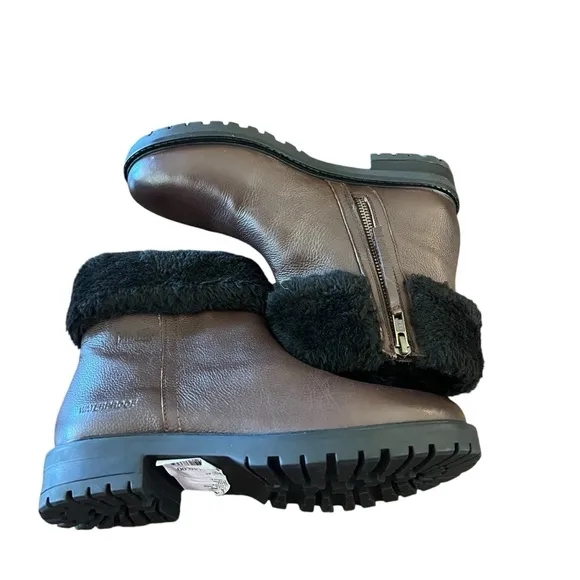 Cougar Kendal Dark Brown Leather Cold Weather Waterproof Winter Boots NEW 7
