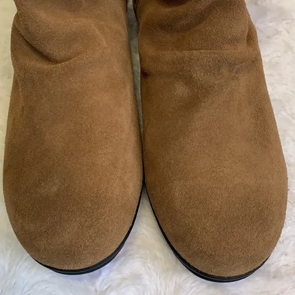 𝅺cougar OLA SUEDE LEATHER RUGGED WATERPROOF SIDE ZIP ANKLE BOOTS PRAIRIE BROWN